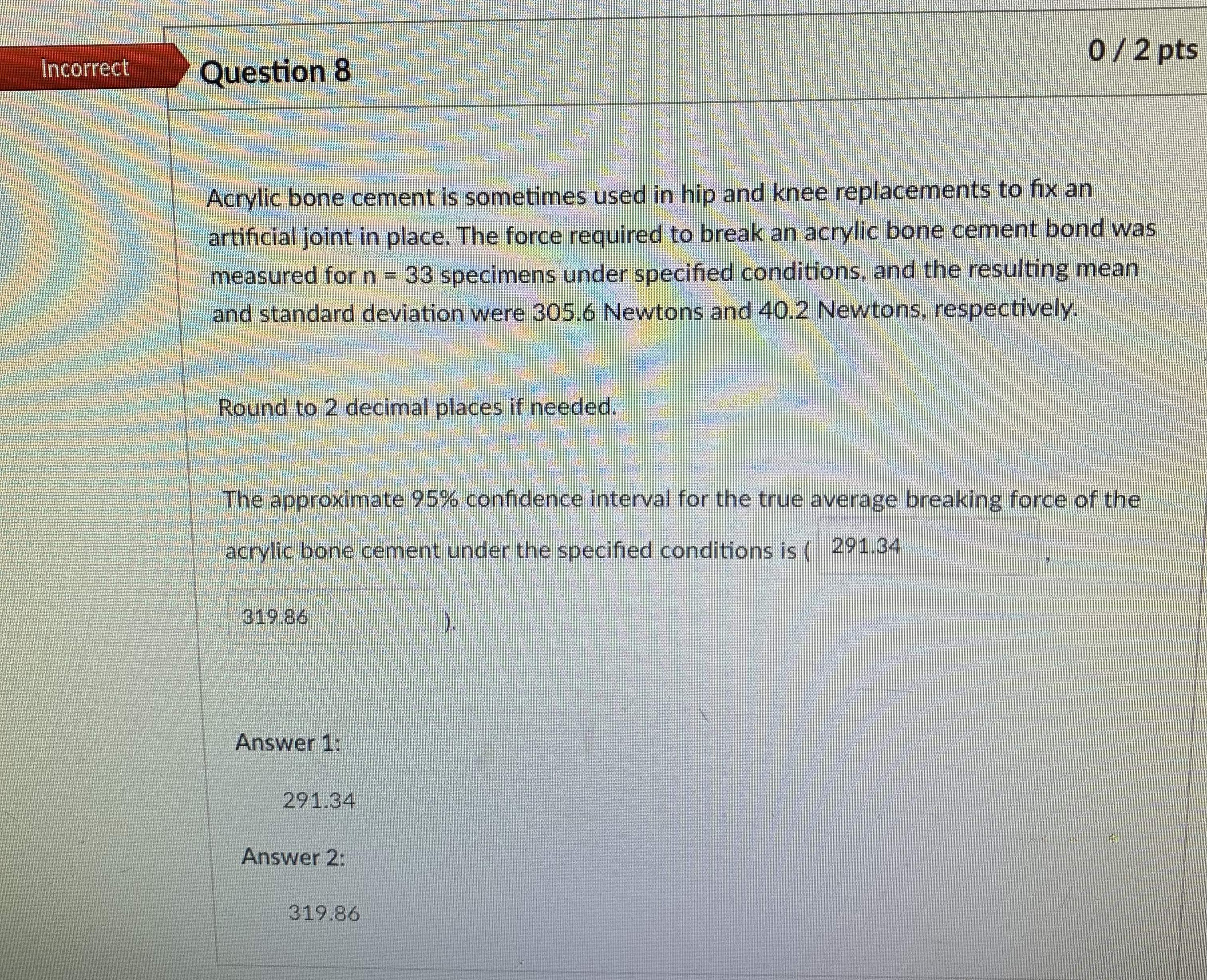 sometimes used in hip and knee replacements to fix an artificial joint