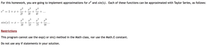 This is java programming class!! This homwork require to use this formula