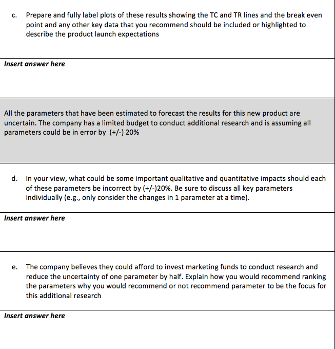 company wants to build a home kitchen product. The production line is