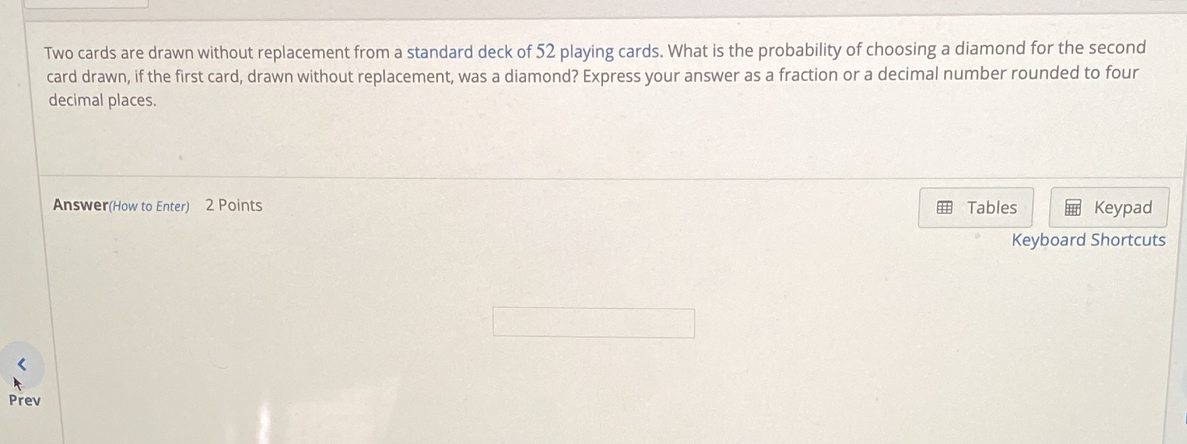  Two cards are drawn without replacement from a standard deck of