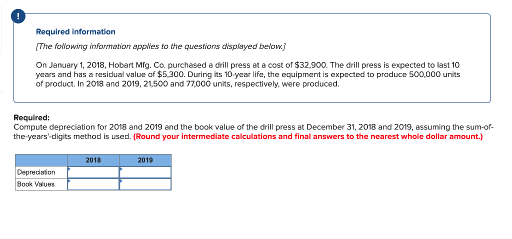 How can I get the sum-of-the- years digits method Required information
