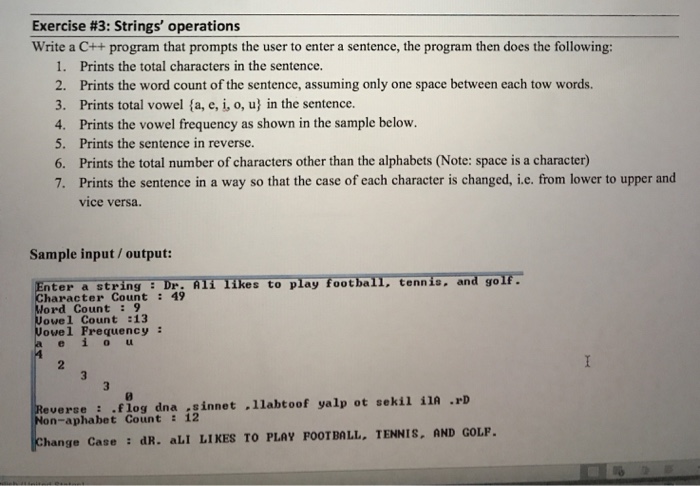 array of size eight (8) and then prompts the user to input