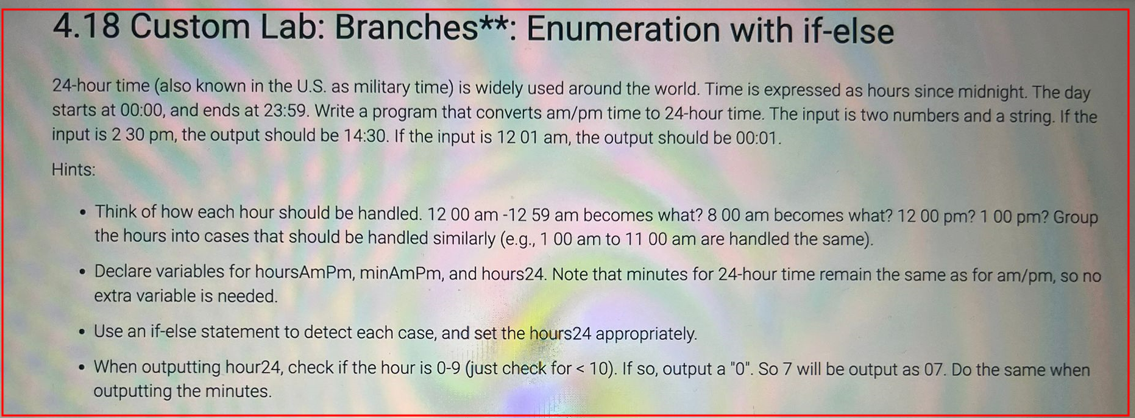 Hi there, Please solve below question using C++ programming language. 4.18 Custom