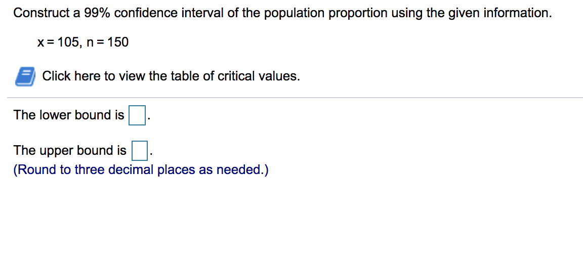 confidence interval, and the number of individuals in the sample with the
