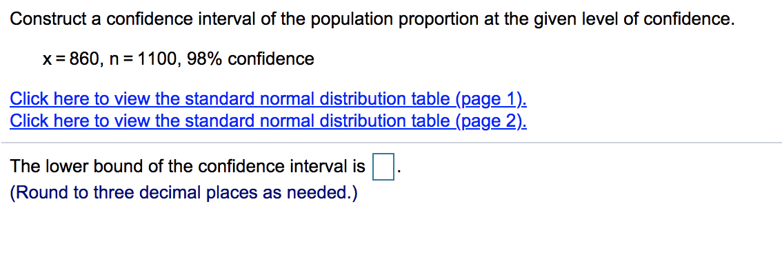 specified characteristic, x, for the sample size provided. Lower bound = 0.151,