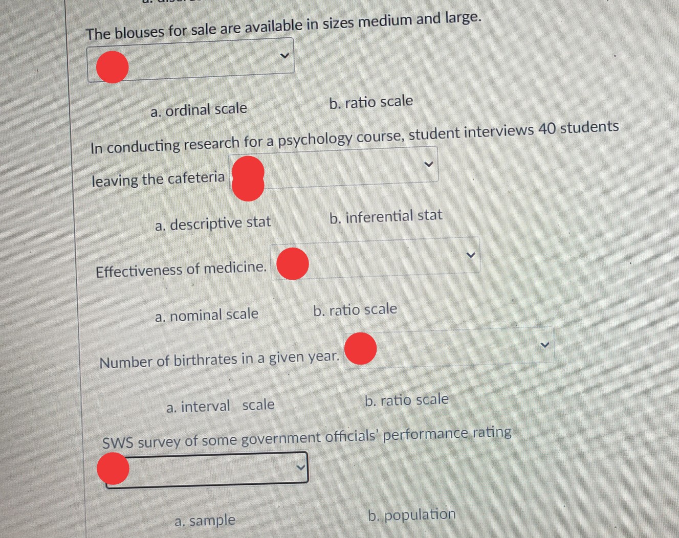 of the college a. inferential stat b. descriptive statlan can eat 5