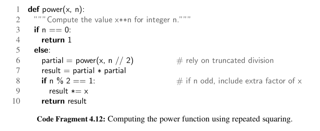 Develop a nonrecursive implementation of the version of power from Code Fragment