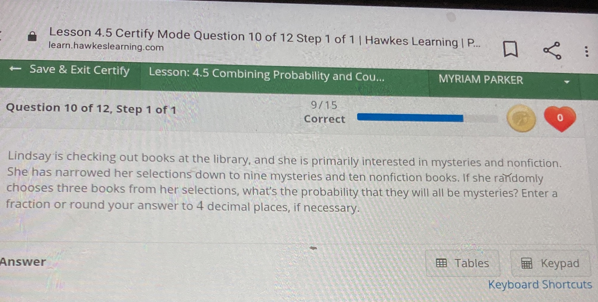Hello, this is a word problem I need help with client Lesson