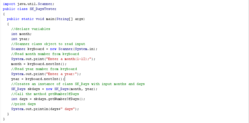 Redo the Day program from Chapter 8 as a GUI. Use a