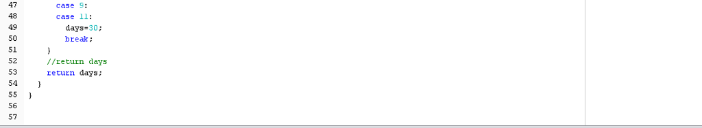 must be filled in if the month is February. Use a read