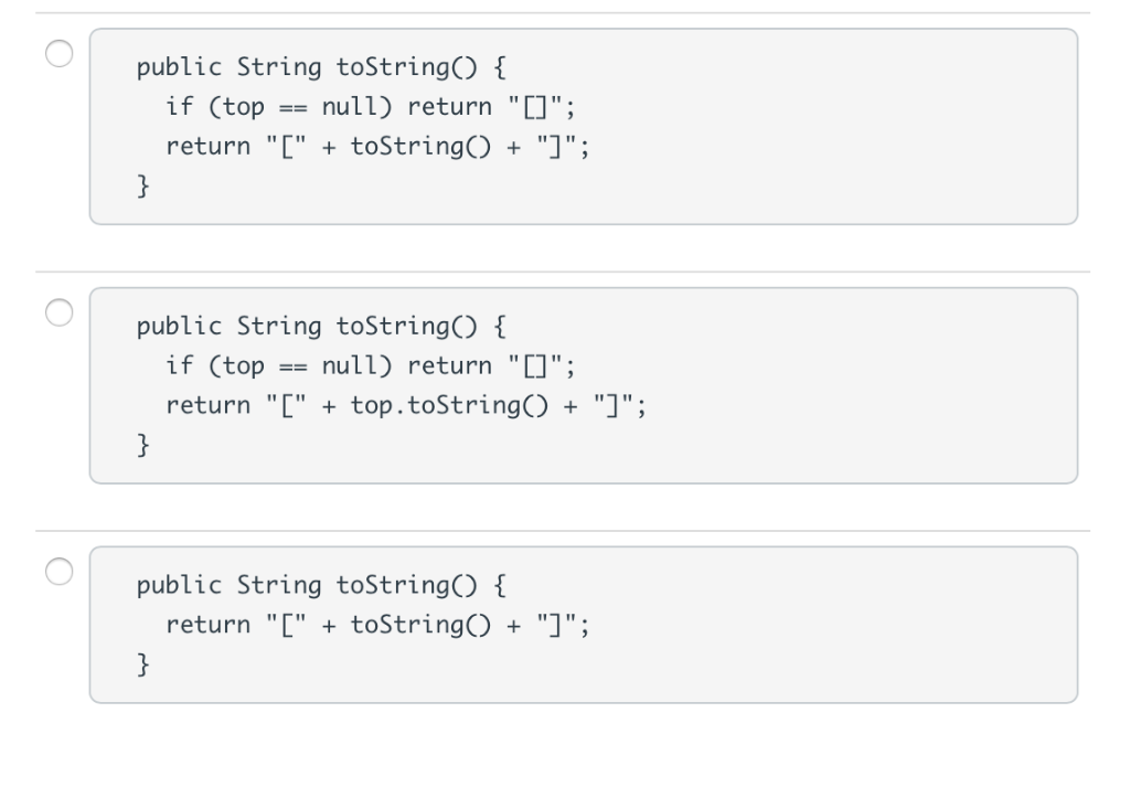 the stack. The StringStackltem class looks like the following: class StringStackItem String