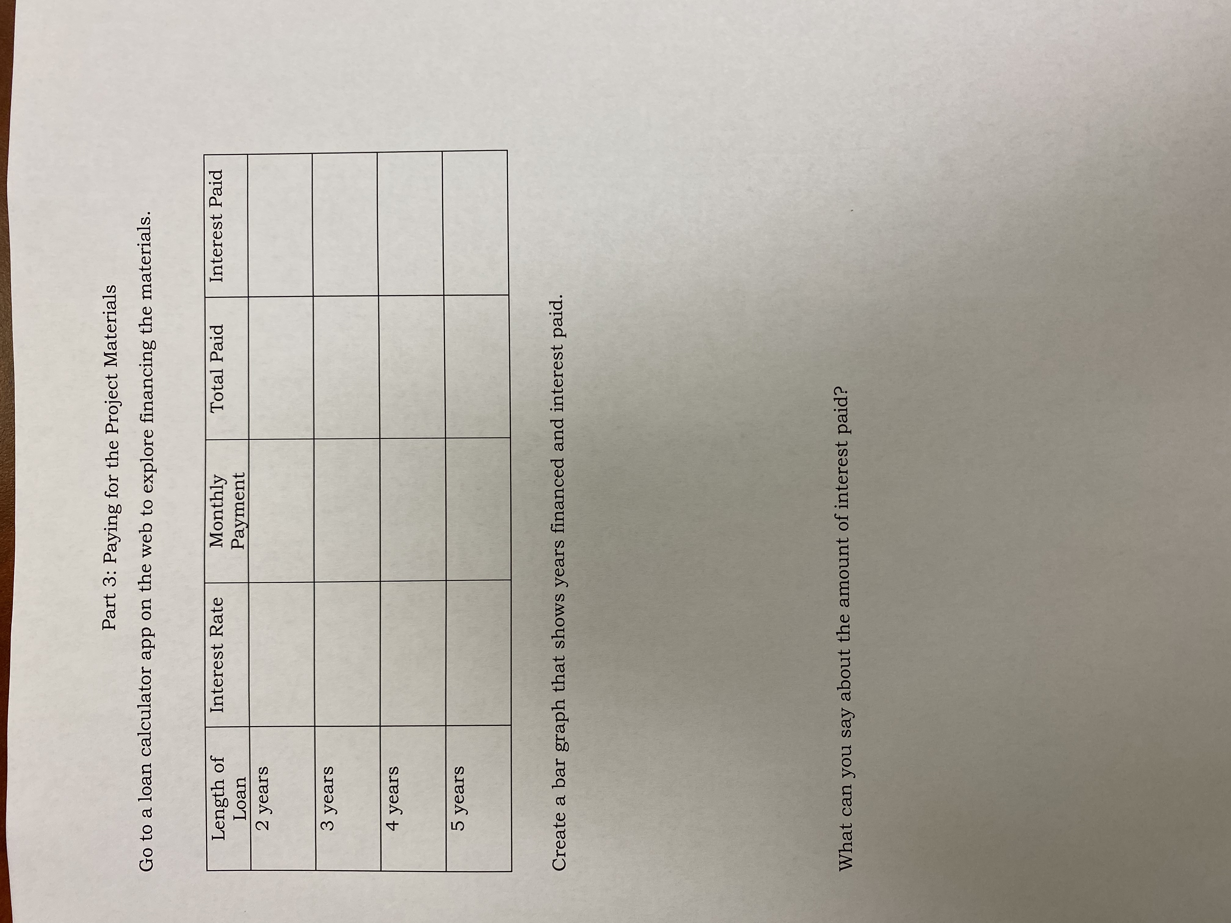 must be shown!): *Note: You will need to calculate the total area