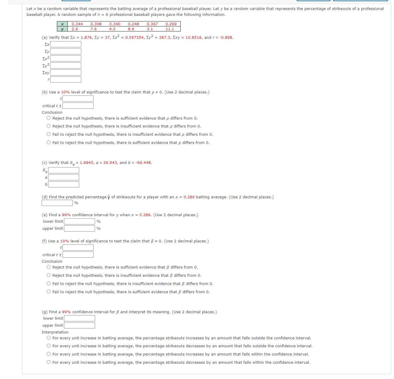 please help Let x be a random variable that represents the batting