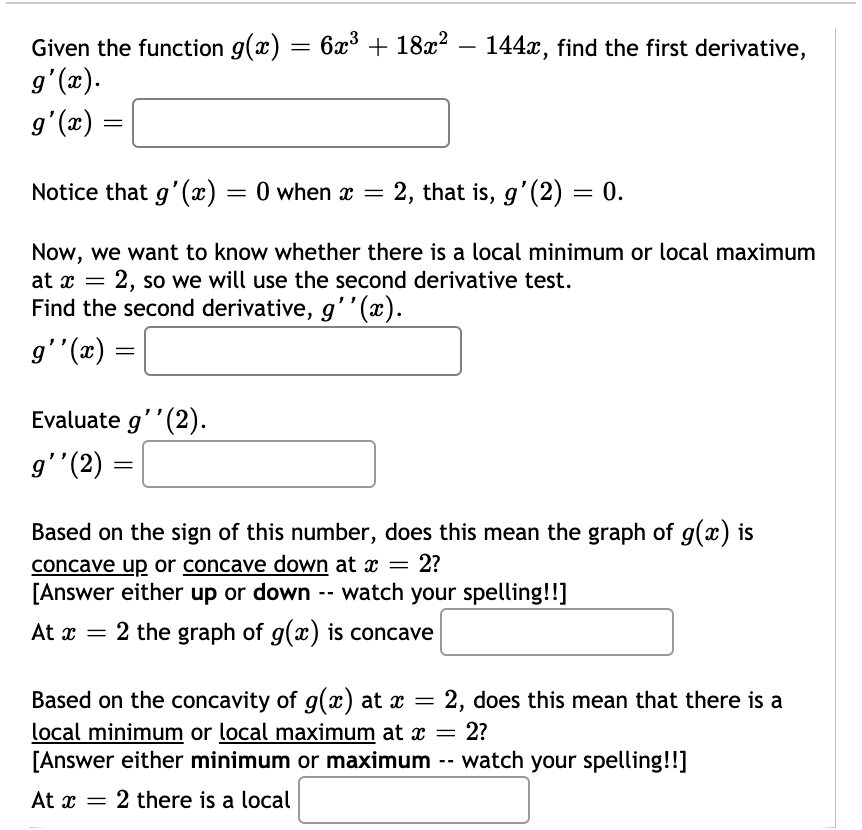 I need help Given the function 9(m) = 6:133 + 18:1:2 1443:,