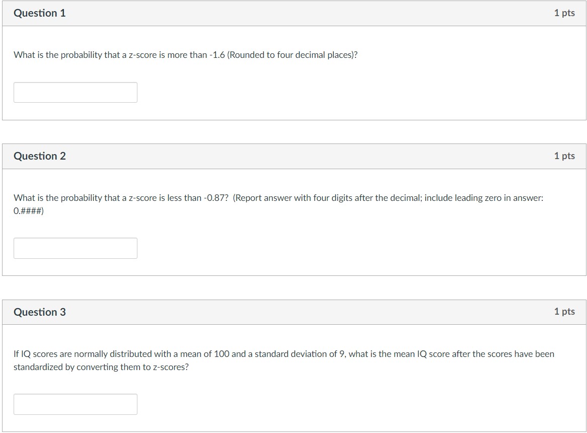 Apparently these questions are missing something from the work, I can't seem