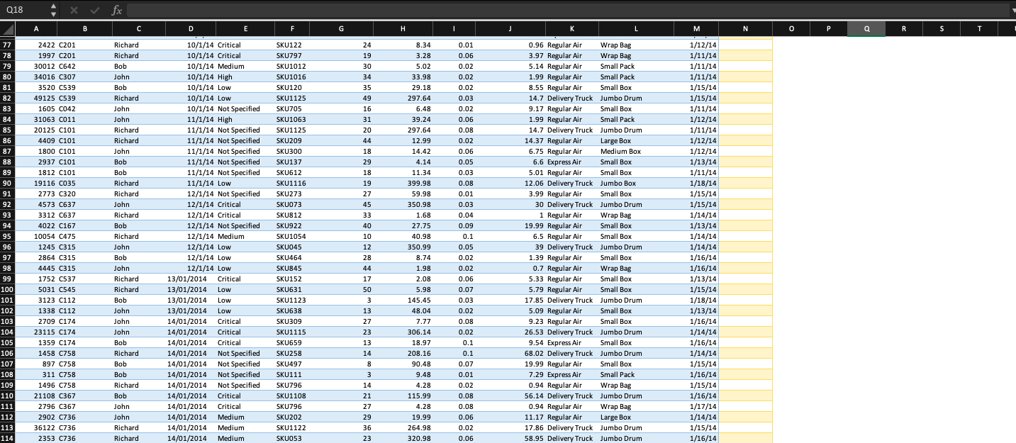 mode of SKU821 using Vlookup function Find the Discount of OrderID 4183
