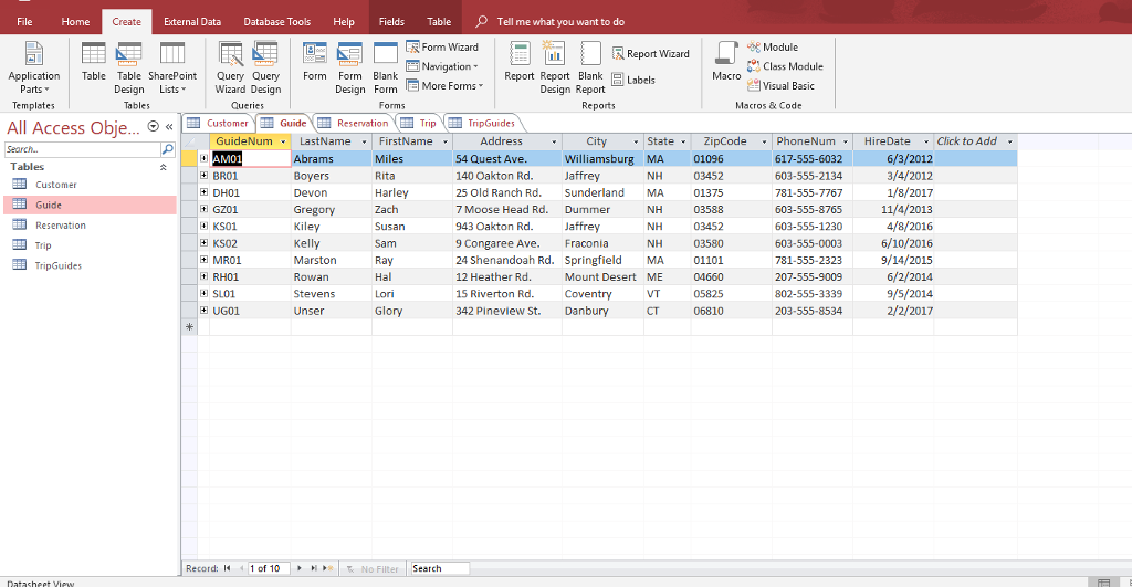 queries/problem scenarios. Use MySQL and the Colonial Adventure Tours database to complete