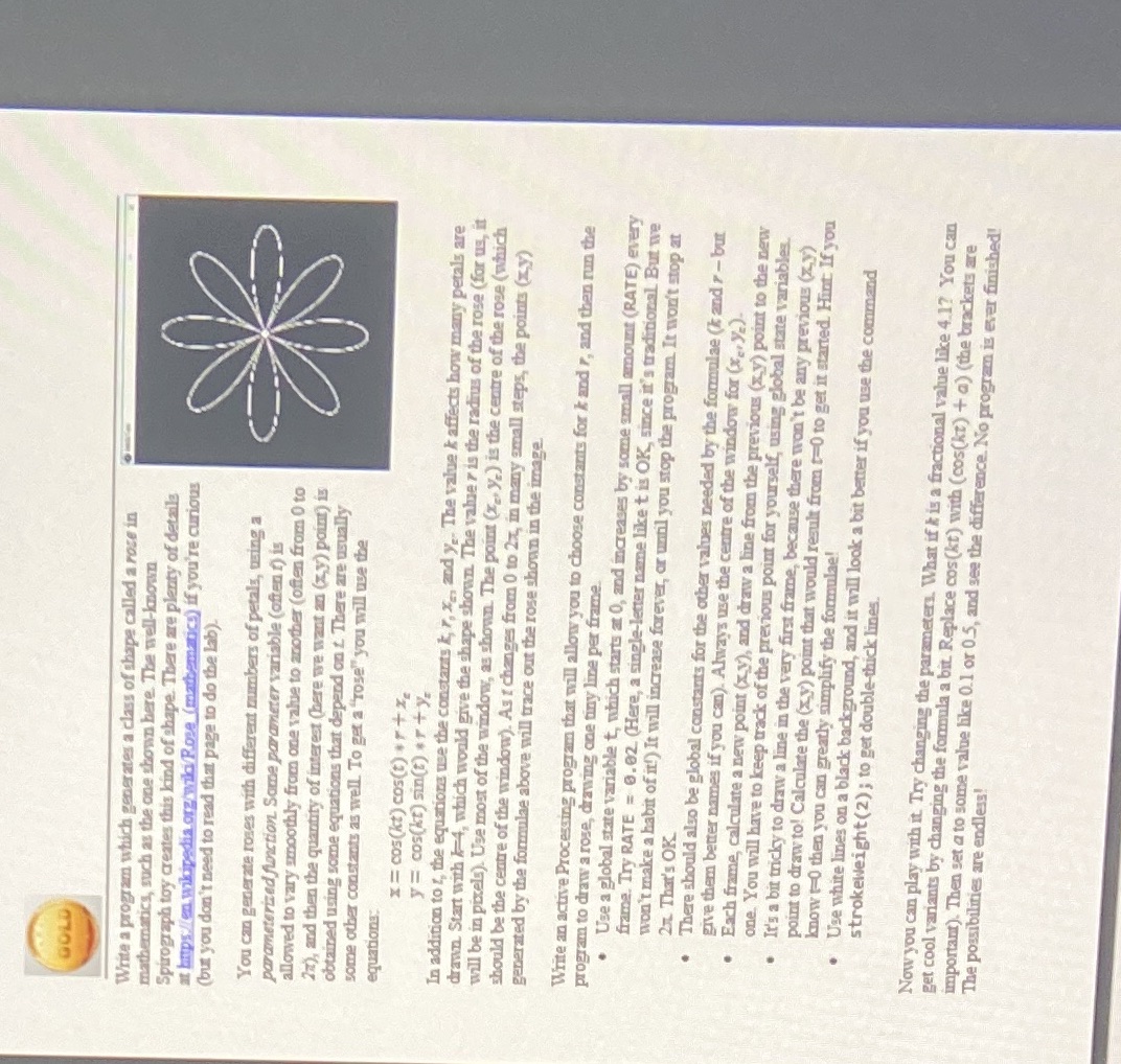 solution of this question plz GOLD Write a program which generates a