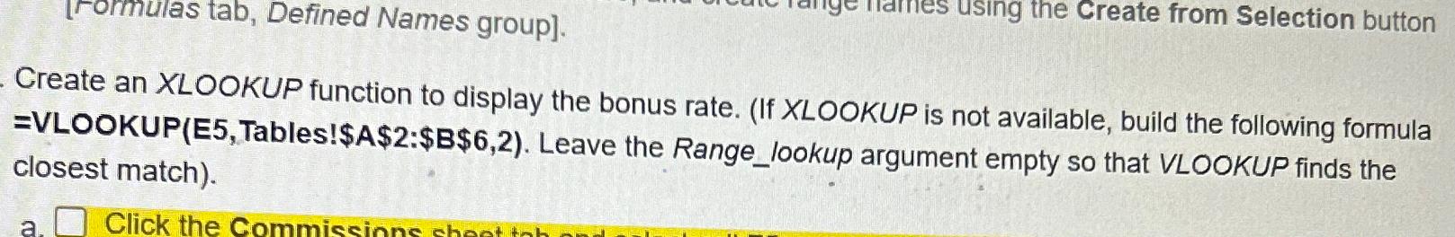  Create an XLOOKUP function to display the bonus rate. (If XLOOKUP