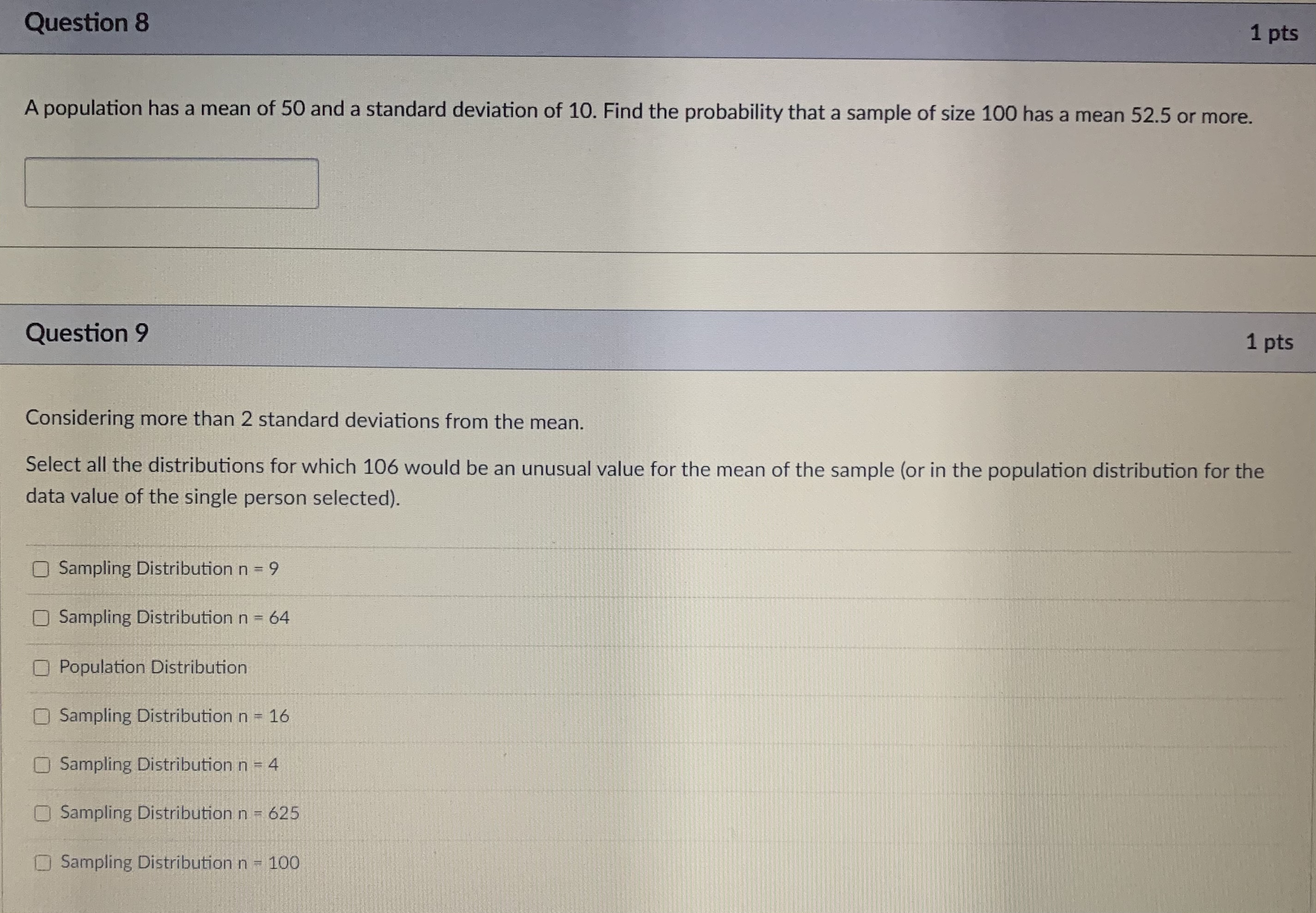 and a standard deviation of 15 for a particular data value. Since