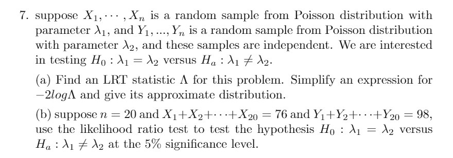 7. suppose X1, . .. , An is a random sample