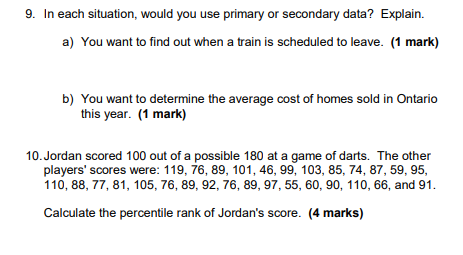 with a calculator to two decimal places. a ) (1 mark) b)
