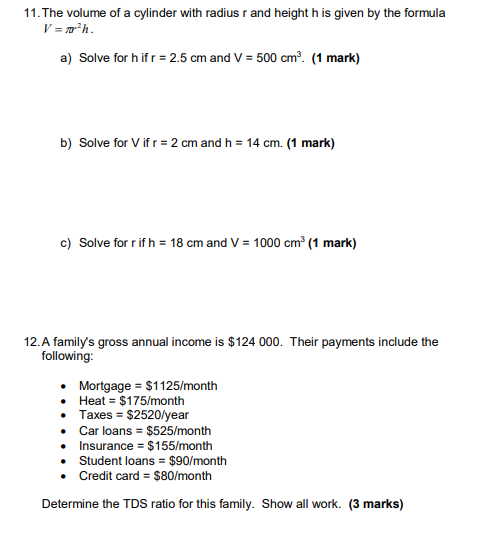 18 (1 mark)4. Convert each measure. a) Dana is 1.27 m tall.