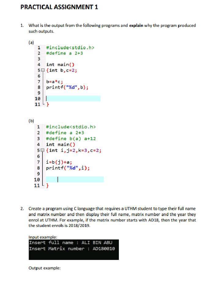 AD180010 Student name : ALI BIN ABU Matrix number : AD180010 The