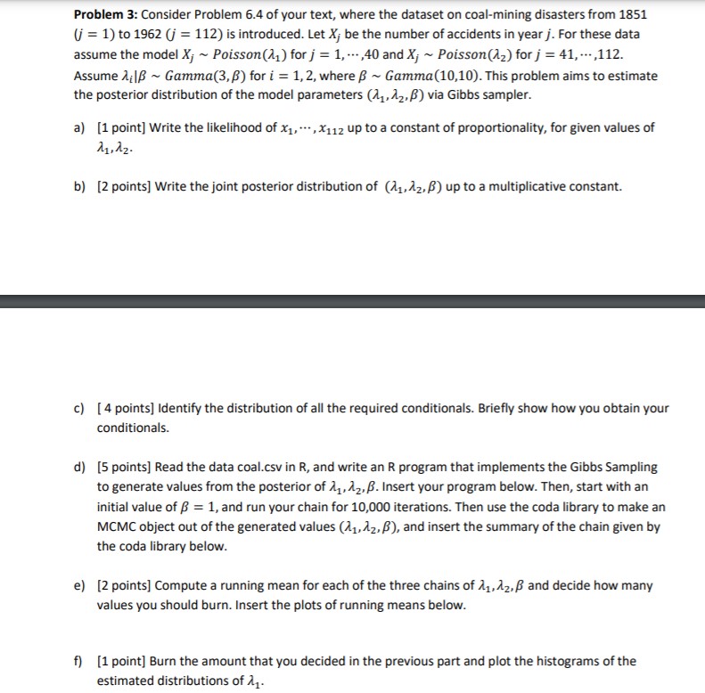  Problem 3: Consider Problem 6.4 of your text, where the dataset