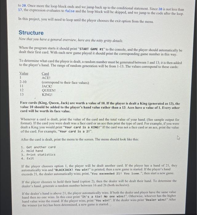 =10 elif carde=13: print("Your card is a KING!") card =10 #3 add