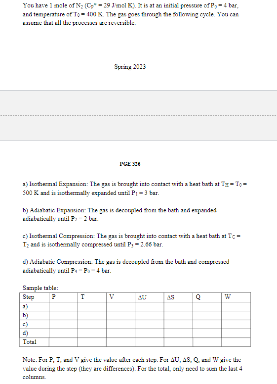  Please fill in the SAMPLE TABLE! Please! You have 1 mole