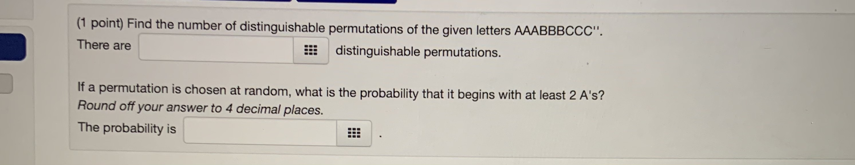 fill 5 positions on a shelf. If the first 3 positions are