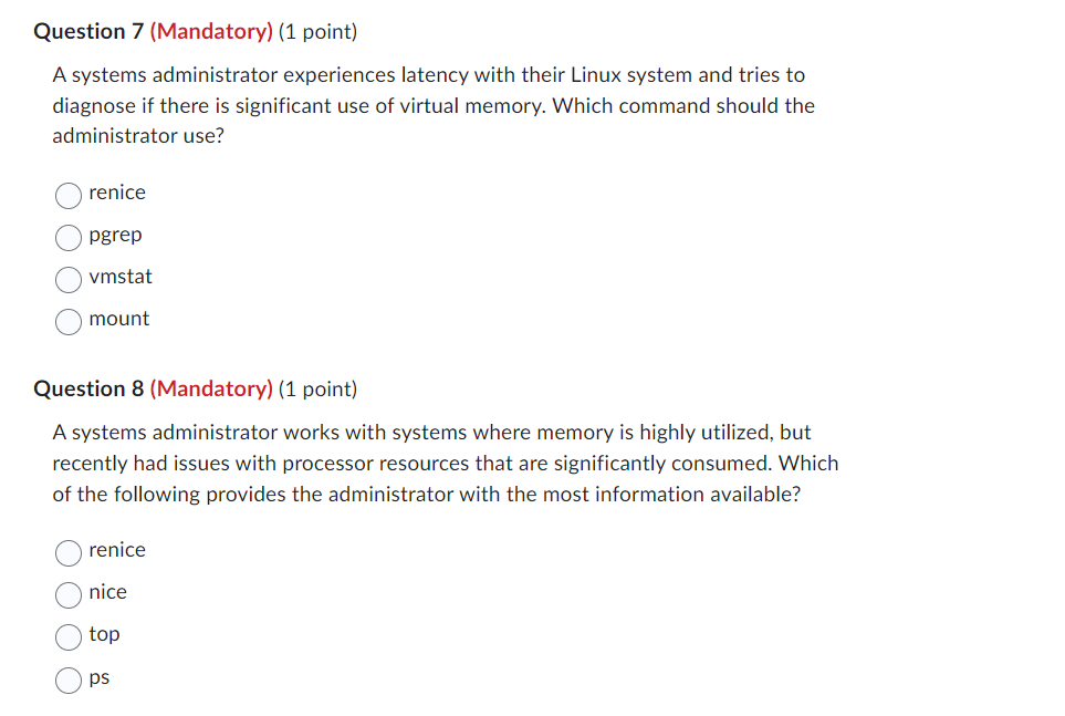 systems administrator works with systems where memory is highly utilized, but recently