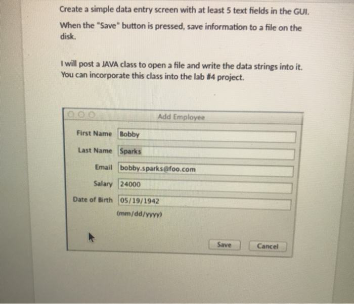  in java on eclipse can u also screenshot the output Create