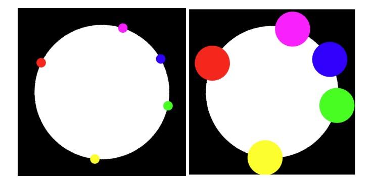 field starts as a circular disk centered at the origin. 2. The
