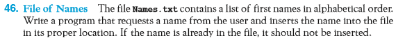  Using methods with Python code please, the contents of Names.txt are: