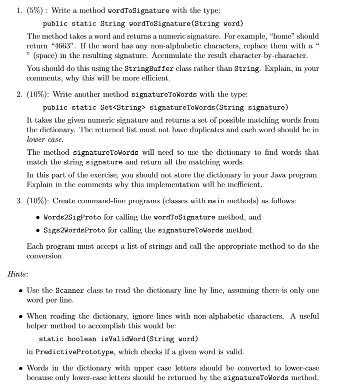 using the Java Collection classes. This part deals with building a prototype