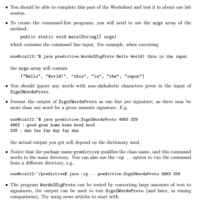 for the predictive text problem, which is not expected to be ecient,