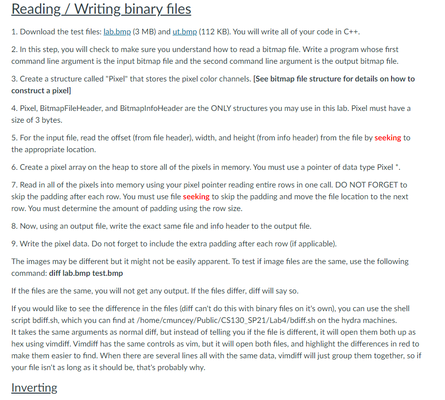 first user-supplied command line argument and the output bitmap file name will