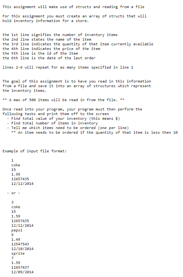 Please complete this program fully: Thank you: This assignment will make use