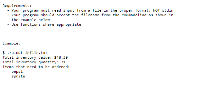 of structs and reading from a file For this assignment you must