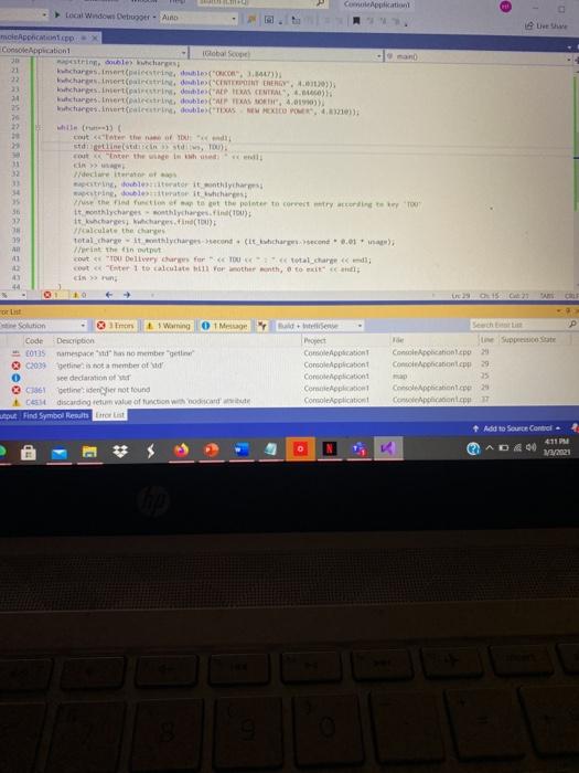the code cannot run as there they say Std has no member