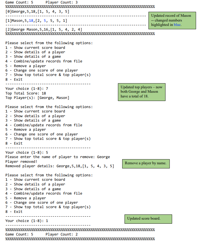 in prior programming courses including generic classes. The end product of this