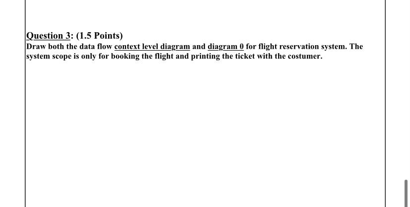  Question 3: (1.5 Points) Draw both the data flow context level