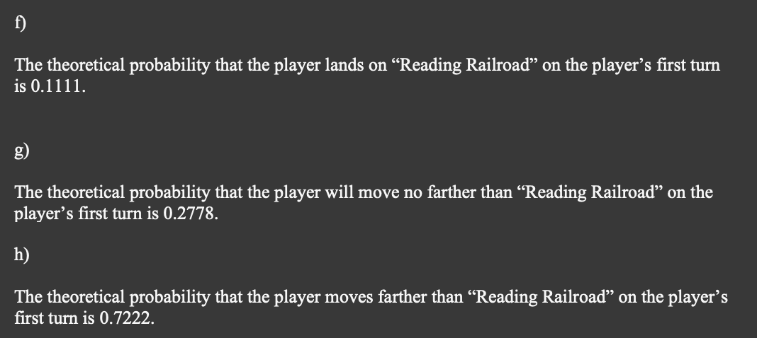 Event Count Total Proportion Sum of 2 rolls 5 685 1000 0.685