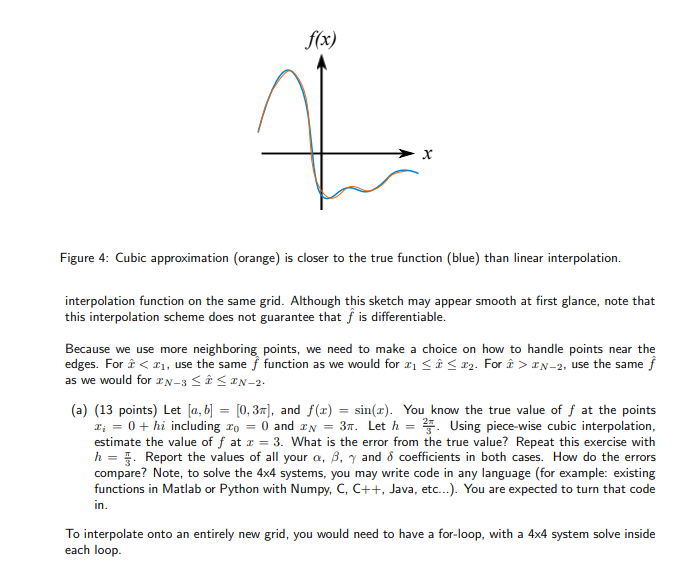 4 and 5, if one wishes to estimate f(2) by f(x) where