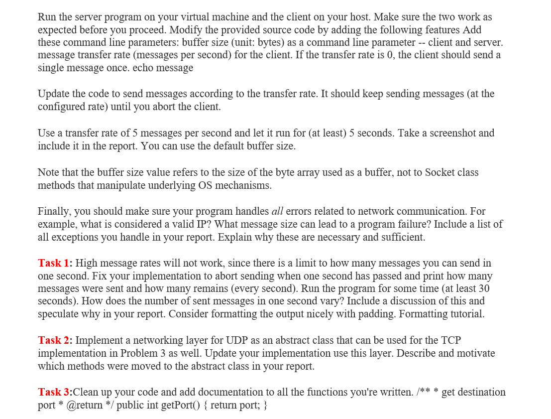 Computer Network "Java" Client import java.io.IOException; import java.net.DatagramPacket; import java.net.DatagramSocket; import java.net.InetSocketAddress;