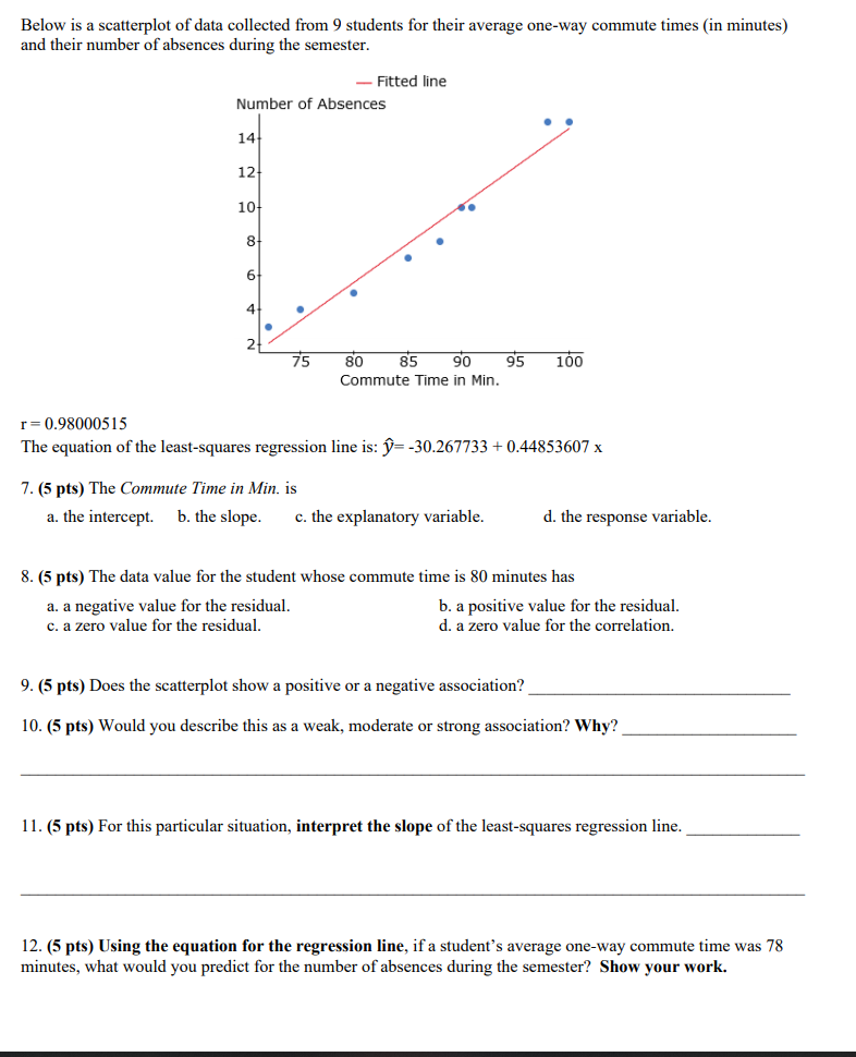 Please answer questions in pic Below is a scatterplot of data collected