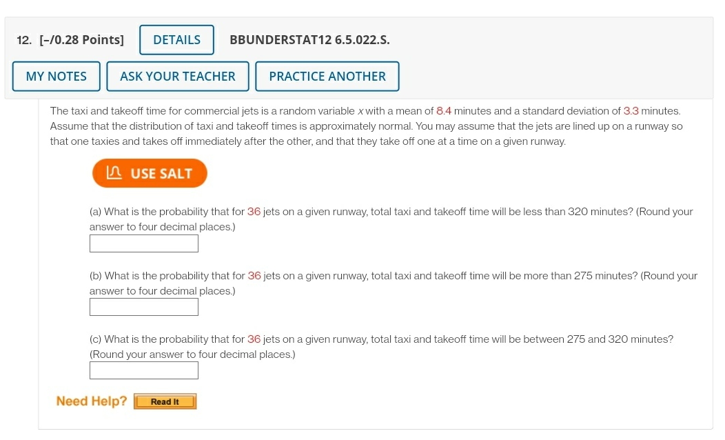 help please 12. [-/0.28 Points] DETAILS BBUNDERSTAT12 6.5.022.S. MY NOTES ASK YOUR