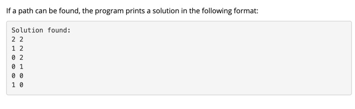 that searches through a maze to find a path from the beginning